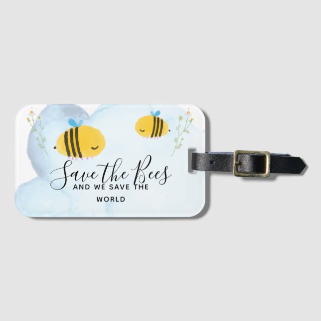 Die Slogans der Personalisierten Bienen-Quotes-Red Gepäckanhänger (Vorderseite (Horizontal))