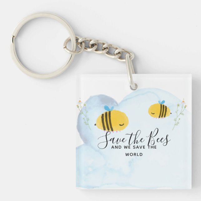 Die Slogans der Personalisierten Bienen-Quotes-Red Schlüsselanhänger (Vorderseite)