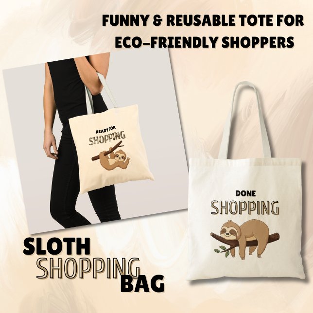 Die Sloth Shopping Bag Tragetasche (Von Creator hochgeladen)