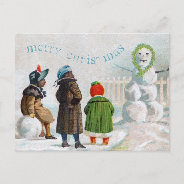 Die Snowman-Postkarte Feiertagspostkarte (Vorderseite)