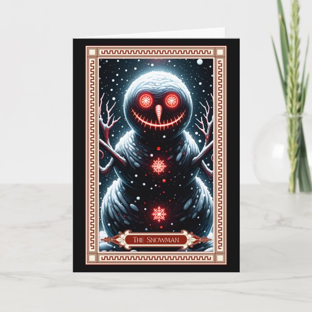 Die Snowman-Tarot-Karte Karte (Vorderseite)