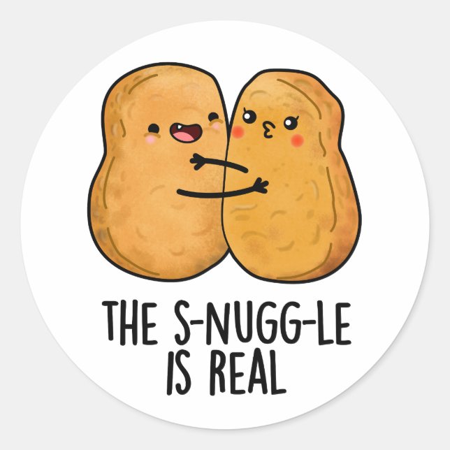 Die Snuggle ist ein wirklich lustiger Nugget Pub Runder Aufkleber (Vorderseite)