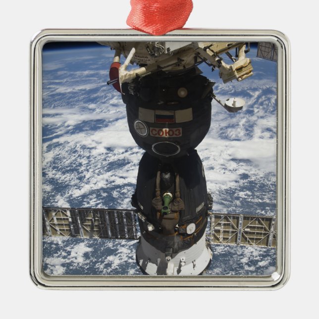 Die Sojus TMA-19 Raumsonde Silbernes Ornament (Vorne)