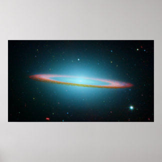 Die Sombrero-Galaxie im Infrarotlicht Poster