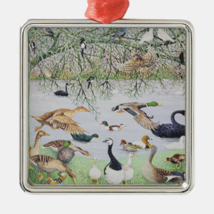 Die sonderbare Ente Ornament Aus Metall