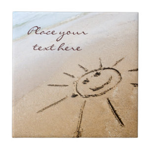 Die Sonne am Strand Fliese