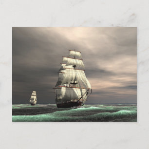 Die Sonne auf den Segeln Postkarte