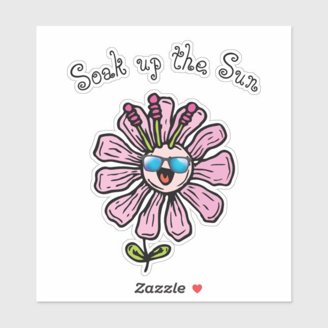 Die Sonne aufsaugen Aufkleber (Blatt)