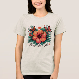 Die Sonne blühen Tri-Blend Shirt