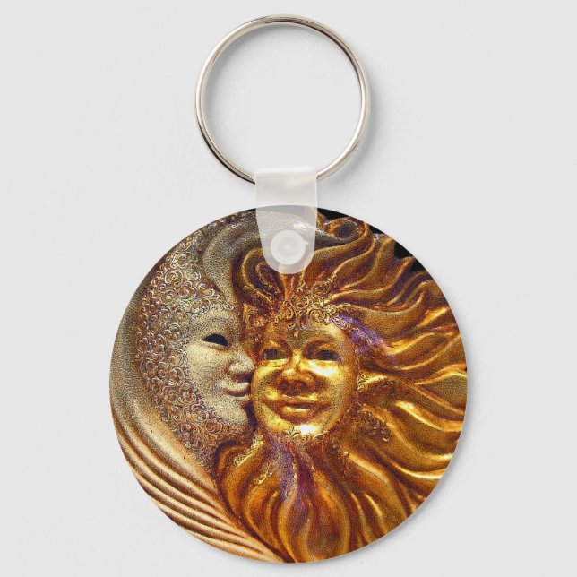 Die Sonne, der Mond, der Kuss Schlüsselanhänger (Vorderseite)