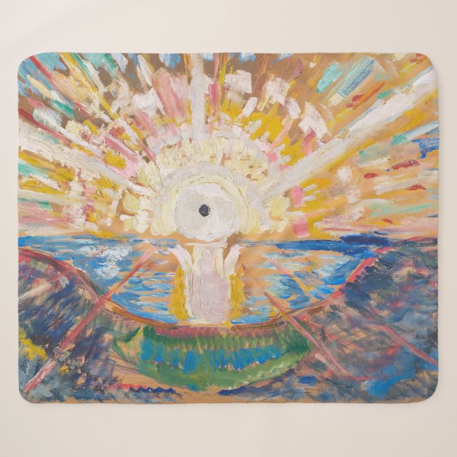 Die Sonne | Edvard Munch | Sherpadecke (Vorderseite (Horizontal))