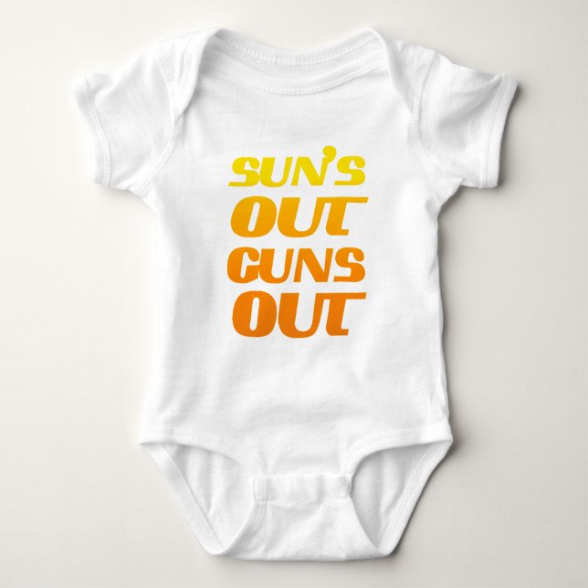DIE SONNE GIBT FITNESS UND GYM AUS. BABY STRAMPLER (Vorderseite)
