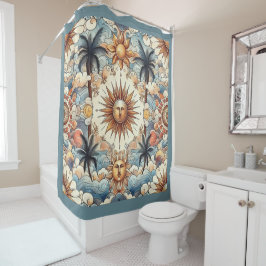 Die Sonne im Paradies Duschvorhang