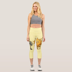 Die Sonne in einer heißen Pause Capri Leggings