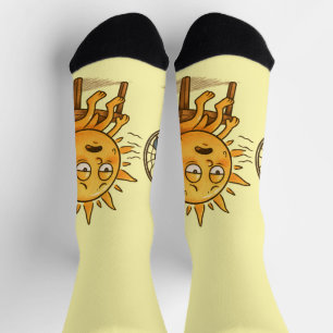 Die Sonne in einer heißen Pause Socken