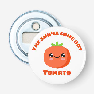Die Sonne kommt aus Tomate Flaschenöffner