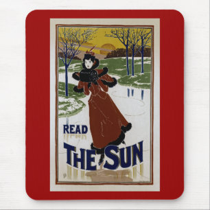 Die Sonne lesen Mousepad