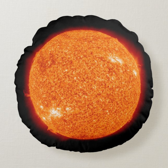 Die Sonne Rundes Kissen (Vorderseite)