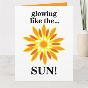 Die Sonne strahlt wie die Sonne Karte