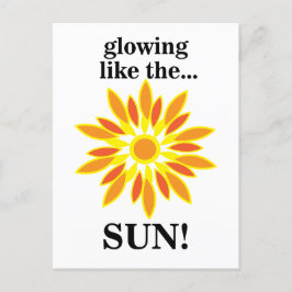 Die Sonne strahlt wie die Sonne Postkarte