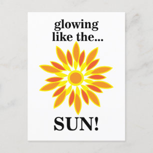 Die Sonne strahlt wie die Sonne Postkarte