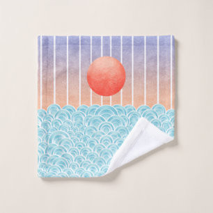 Die Sonne über dem Meer Badhandtuch Set