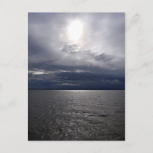 Die Sonne über dem Solent Postkarte