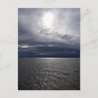 Die Sonne über dem Solent Postkarte