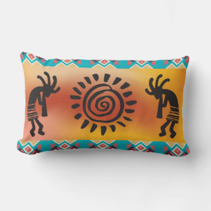 Die Sonne und das Paar von Kokopelli Lendenkissen