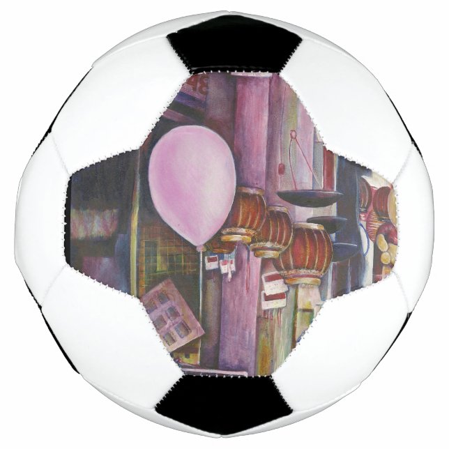 Die Sonne und der rosa Mondballon Fußball (Vorderseite)