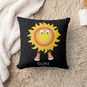 Die Sonne und die Sterne im Weltraum Kissen