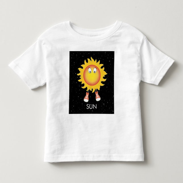 Die Sonne und die Sterne im Weltraum Kleinkind T-shirt (Vorderseite)