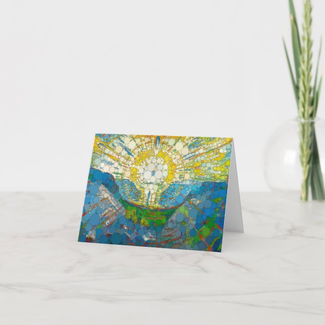 Die Sonne, Unendlichkeit kommt nach William Morris Dankeskarte (Vorderseite)