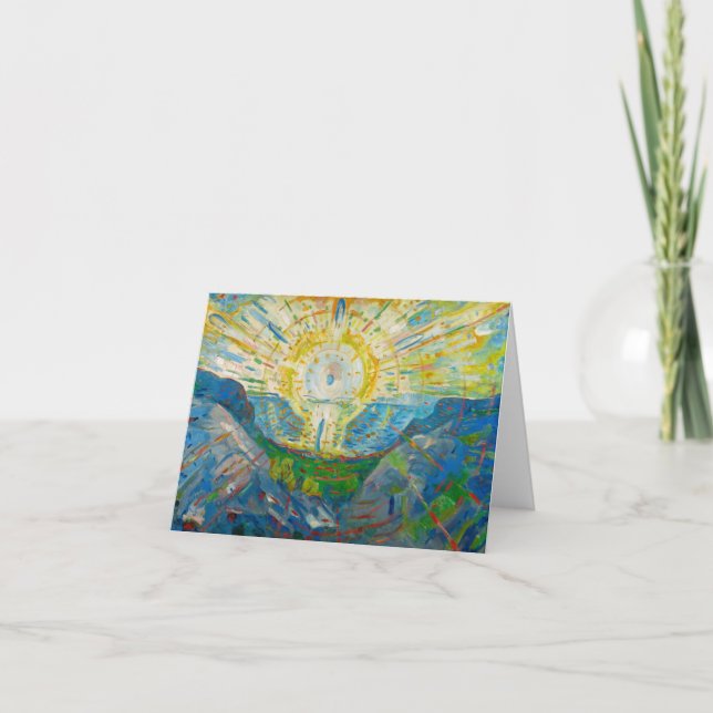 Die Sonne von Edvard Munch Dankeskarte (Vorderseite)