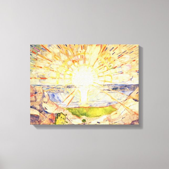 Die Sonne von Edvard Munch Leinwanddruck (Vorderseite)