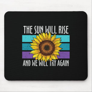 Die Sonne wird die Suizidprävention durch Sonnenbl Mousepad