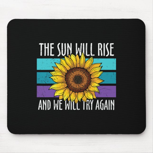 Die Sonne wird die Suizidprävention durch Sonnenbl Mousepad (Vorne)