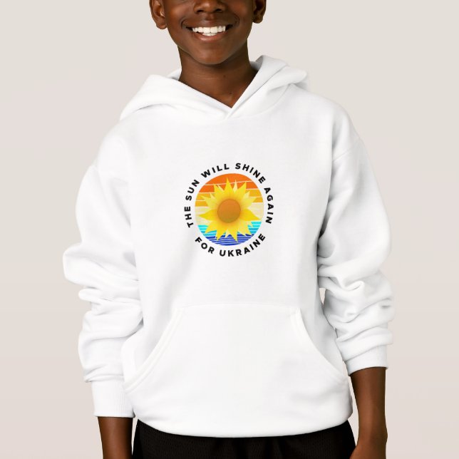 Die Sonne wird wieder für die Ukraine Sonnenblumen Hoodie (Vorderseite)