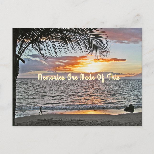DIE SONNENANLAGE AM STRAND/DIE ERINNERUNGEN SIND H POSTKARTE (Vorderseite)