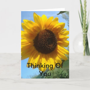 Die Sonnenblume, die an Sie denkt, kardieren Karte