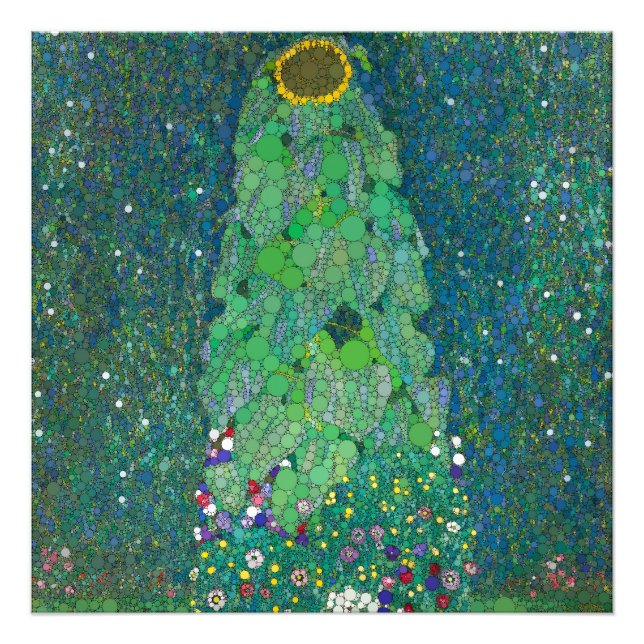 Die Sonnenblume, die Unendlichkeit kommt von hinte Fotodruck (Vorne)