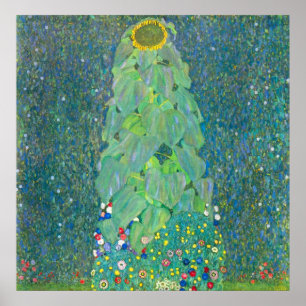 Die Sonnenblume durch Gustav Klimt Poster