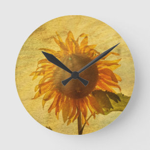 Die Sonnenblume Runde Wanduhr