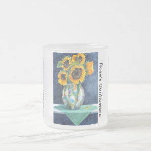 Die Sonnenblume-Tasse der Rose Mattglastasse
