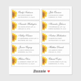Die Sonnenblumen sind die Adresse. Rustikale Versa Aufkleber