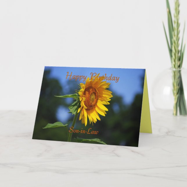 Die Sonnenblumenkarte des Schwiegersohns Karte (Vorderseite)