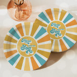 Die sonnengelbe Babydusche kommt hier. Pappteller<br><div class="desc">Sunshine Baby Shower Here Come The Son Yellow Rays Paper Teller Alle Designs sind © PIXEL PERFECTION PARTY LTD</div>