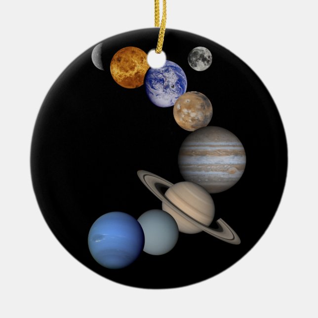 Die Sonnensystemstrecke unsere Planeten Keramikornament (Vorne)