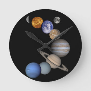 Die Sonnensystemstrecke unsere Planeten Runde Wanduhr