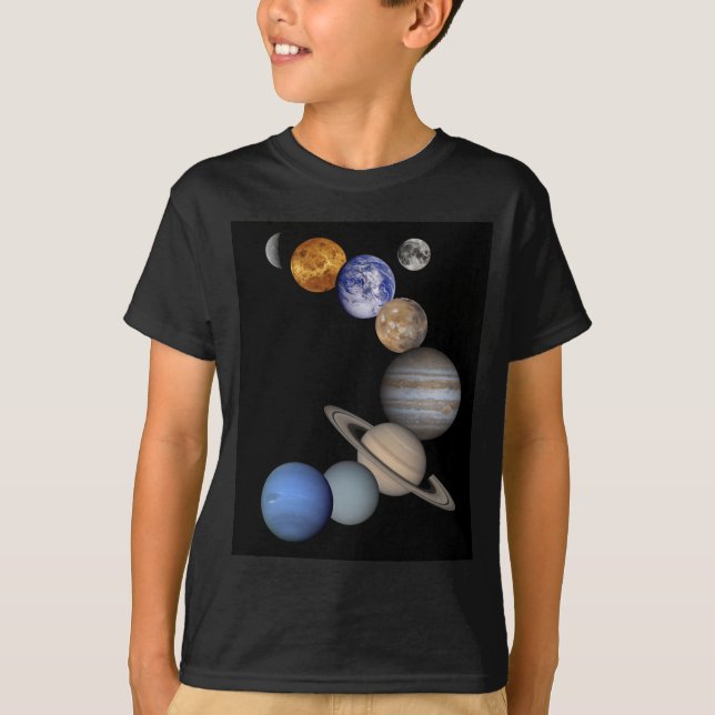 Die Sonnensystemstrecke unsere Planeten T-Shirt (Vorderseite)
